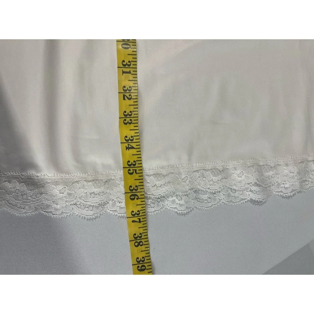 Vintage New Vanity Fair Lace Trim Ivory Antron III Full Slip Sz 32